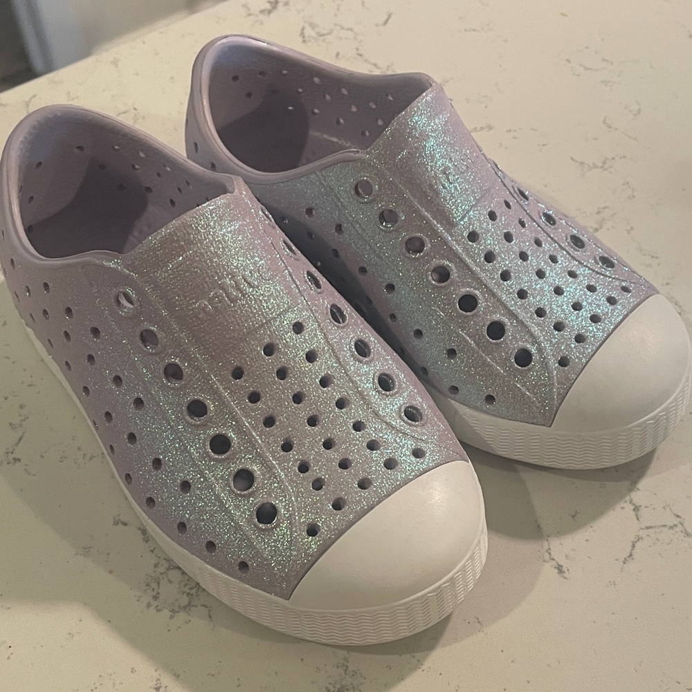 Native Shoes Kids Glitter Slip-On - Lavender